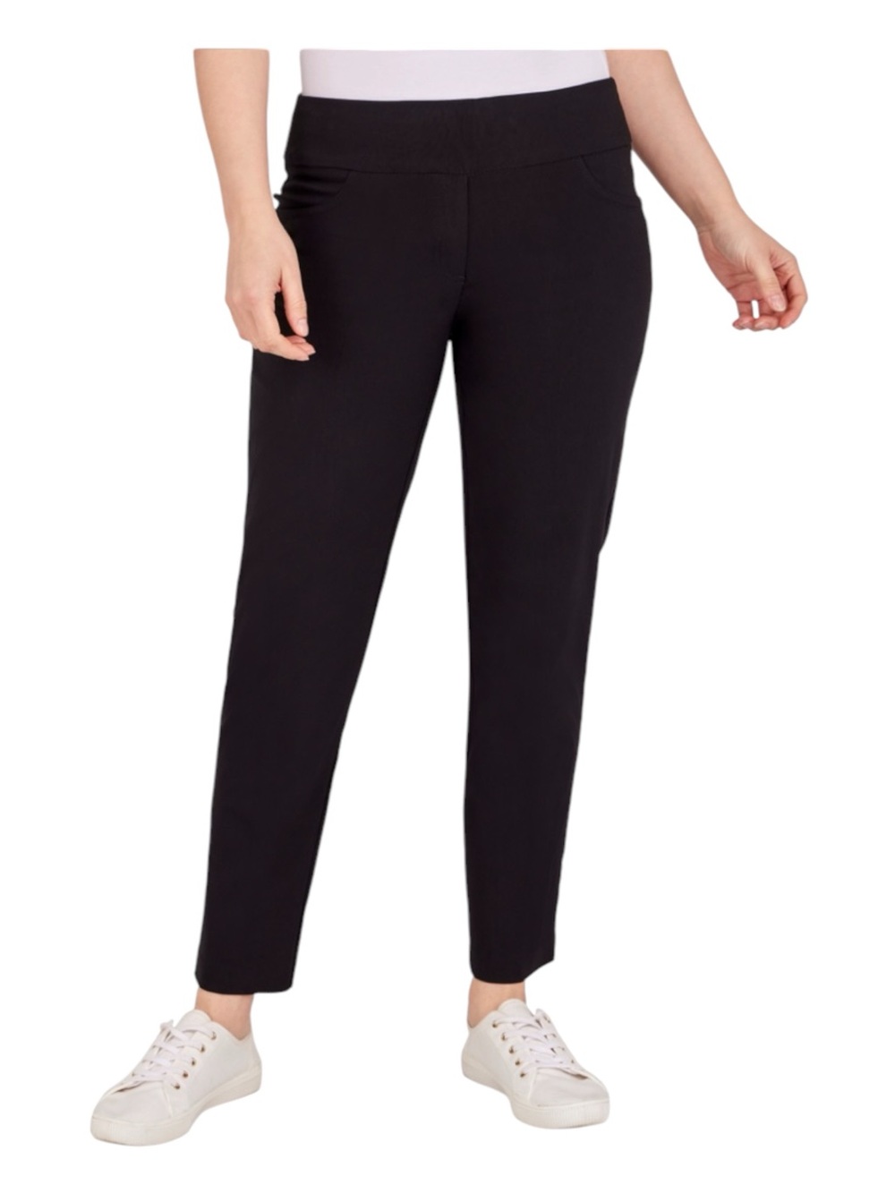 Ruby Rd. black faux pocket pull on Millennium Pants Size 10 NEW